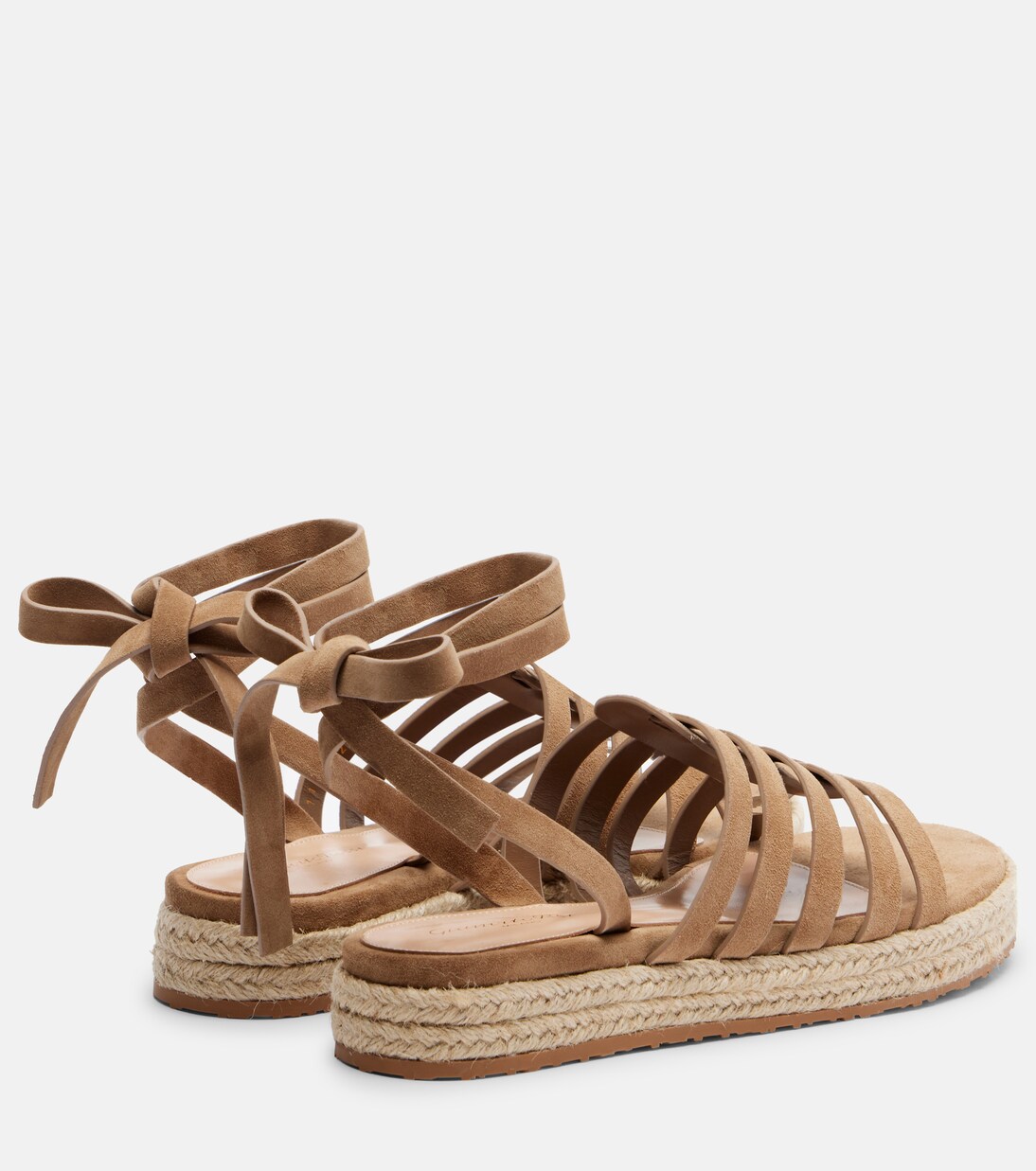 Espadrille-Sandalen aus Veloursleder | Gianvito Rossi