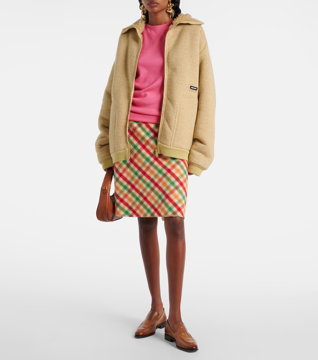Logo fleece blouson | Miu Miu