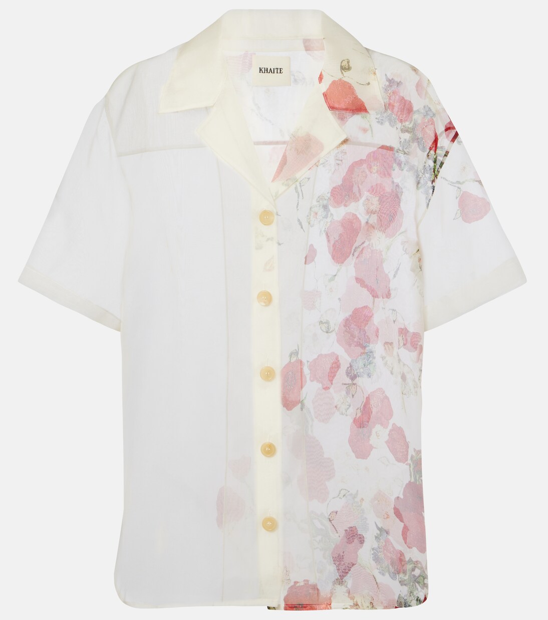 Riordan floral sheer silk organza shirt | Khaite