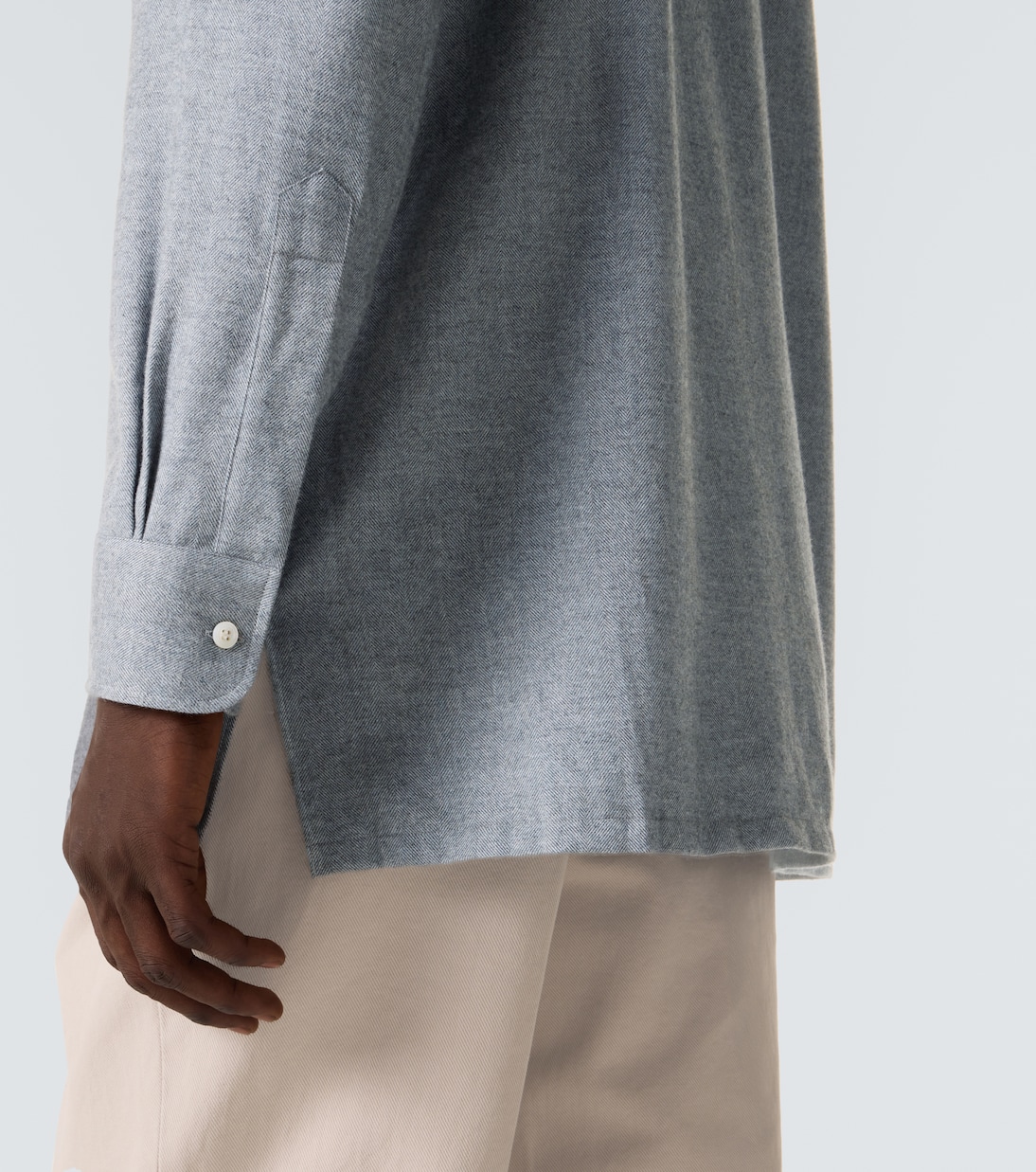 قميص من القطن الفلانيل | Charvet