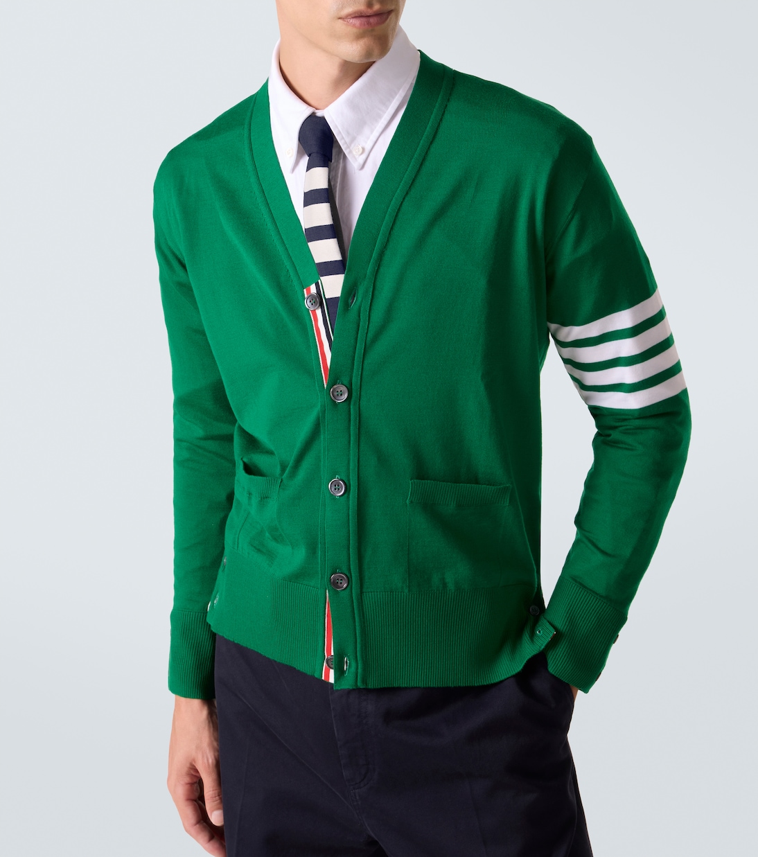 4-Bar virgin wool cardigan | Thom Browne