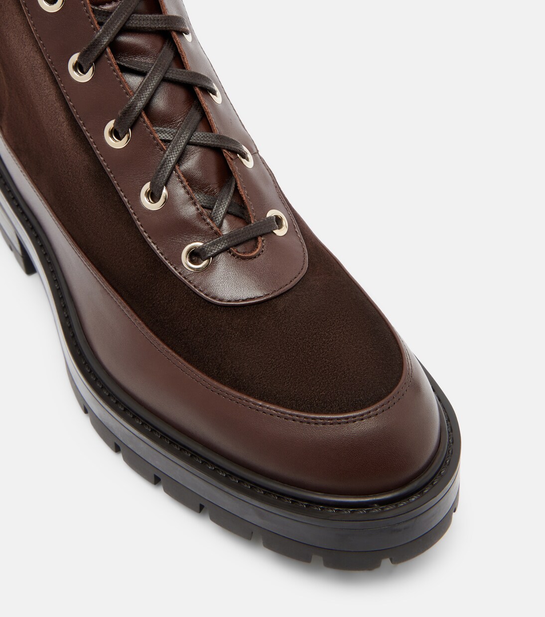 Very Cortina shearling-trimmed suede lace-up boots  | Aquazzura