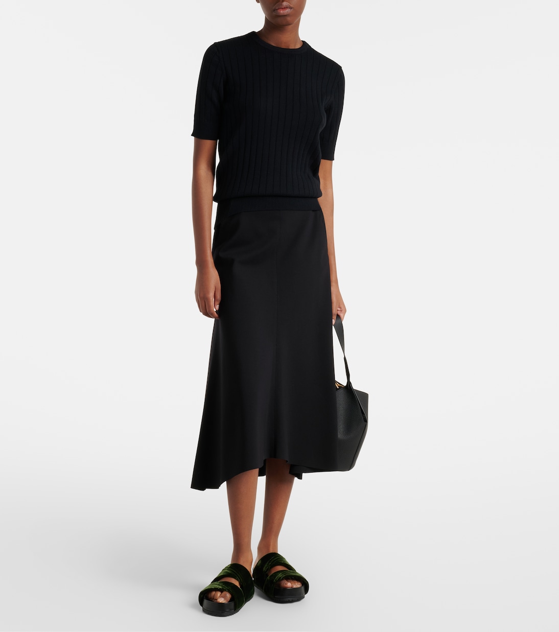 Ribbed-knit cotton top | Plan C