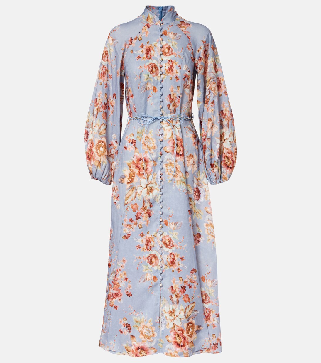 Awaken floral linen midi dress | Zimmermann