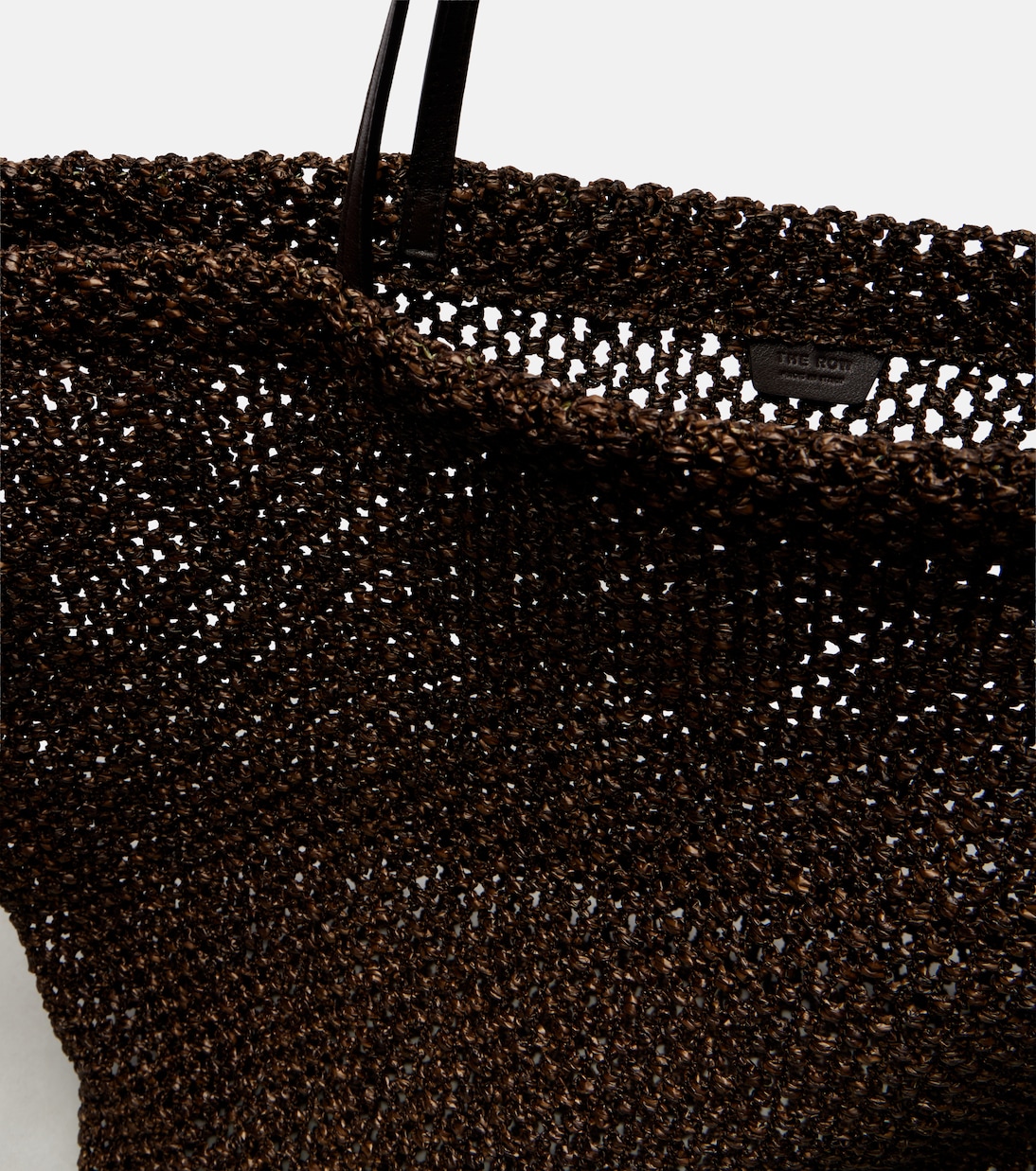 Borsa Barn Medium in mesh con pelle | The Row
