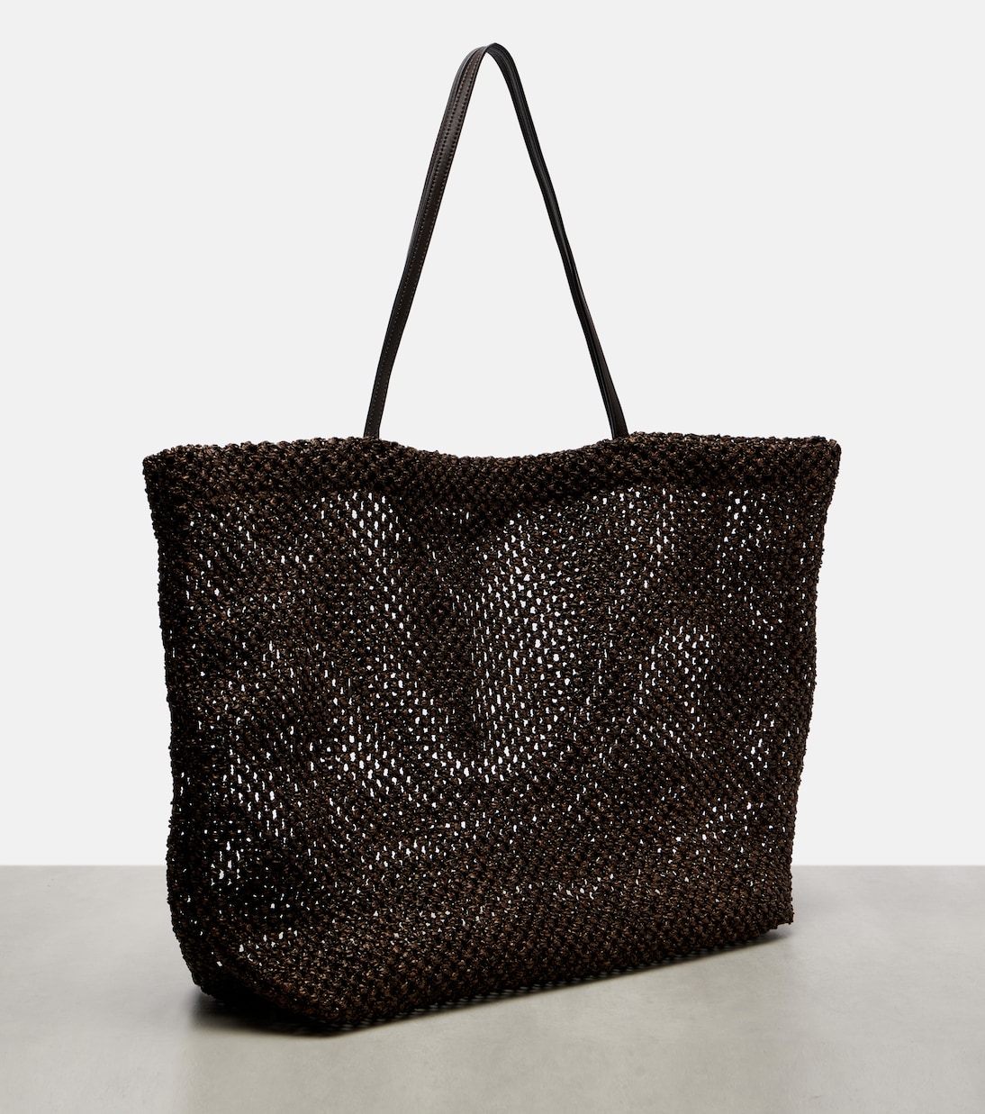Borsa Barn Medium in mesh con pelle | The Row
