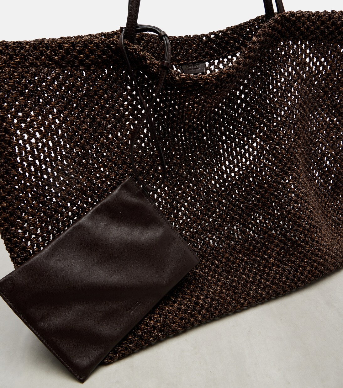 Borsa Barn Medium in mesh con pelle | The Row