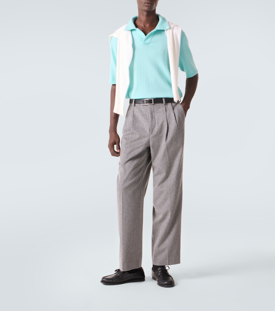 Wool and cashmere polo sweater | Allude