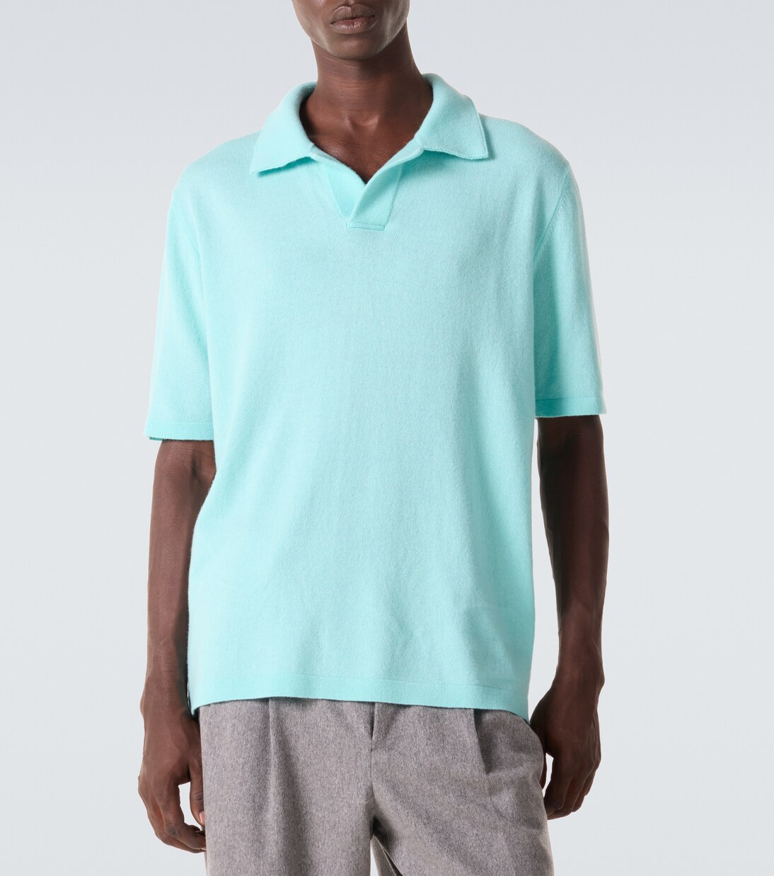 Wool and cashmere polo sweater | Allude