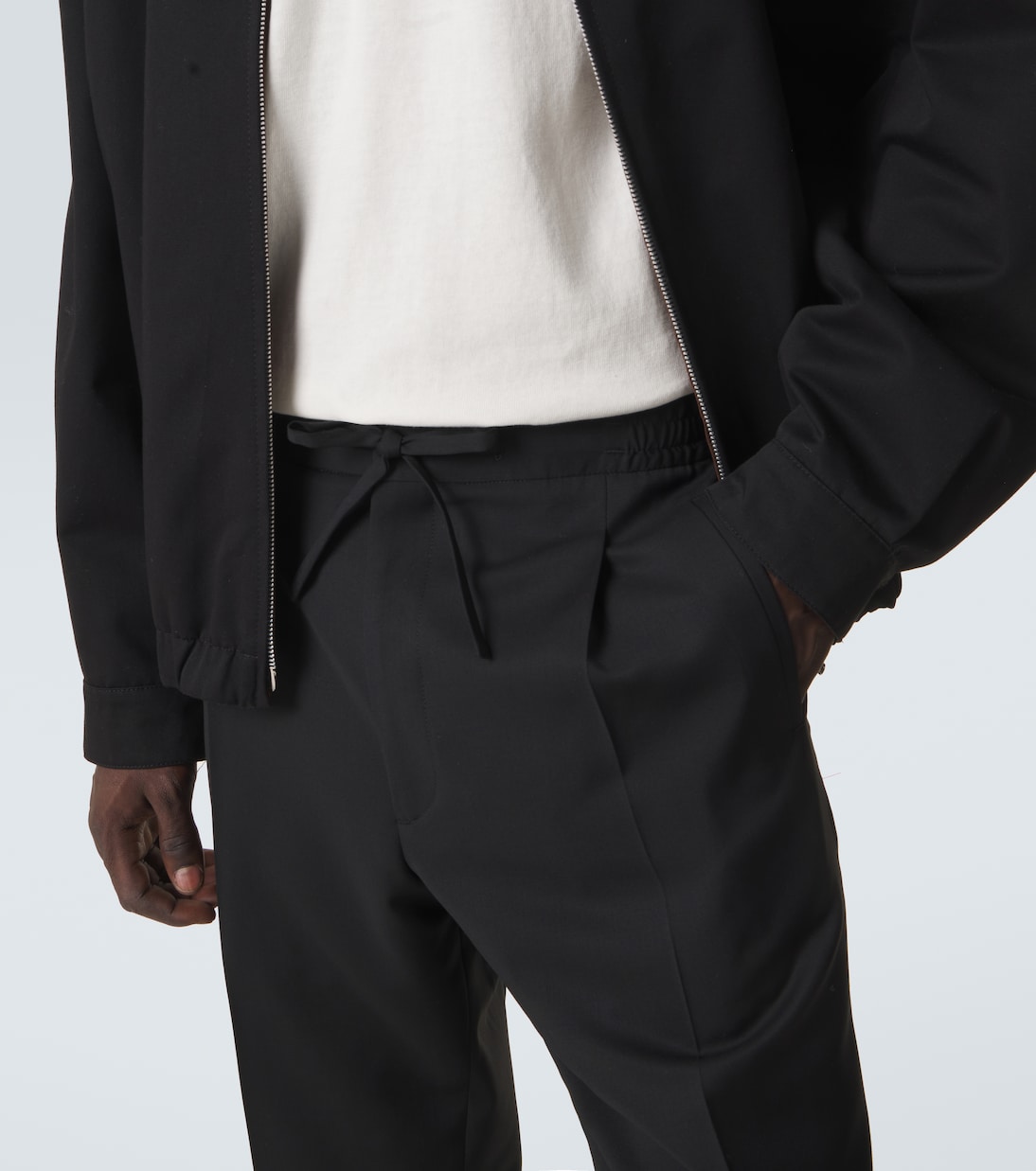 Virgin wool tapered pants | Lardini