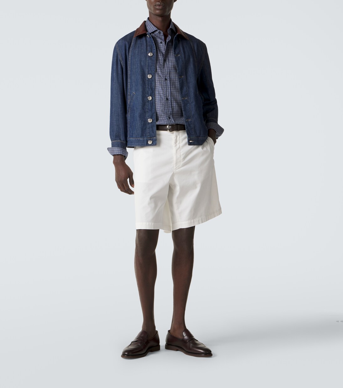 Bedrucktes Hemd aus Baumwolle | Brunello Cucinelli