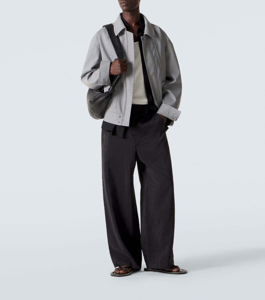 Silk-blend straight pants | Lemaire