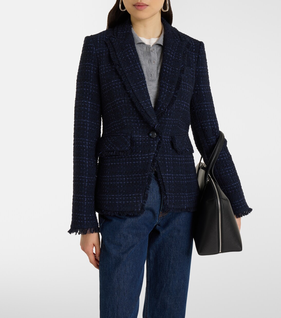Checked tweed blazer | Veronica Beard