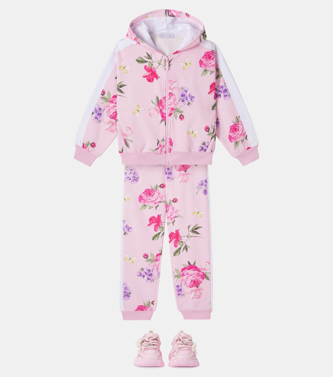 Floral cotton-blend sweatpants | Monnalisa