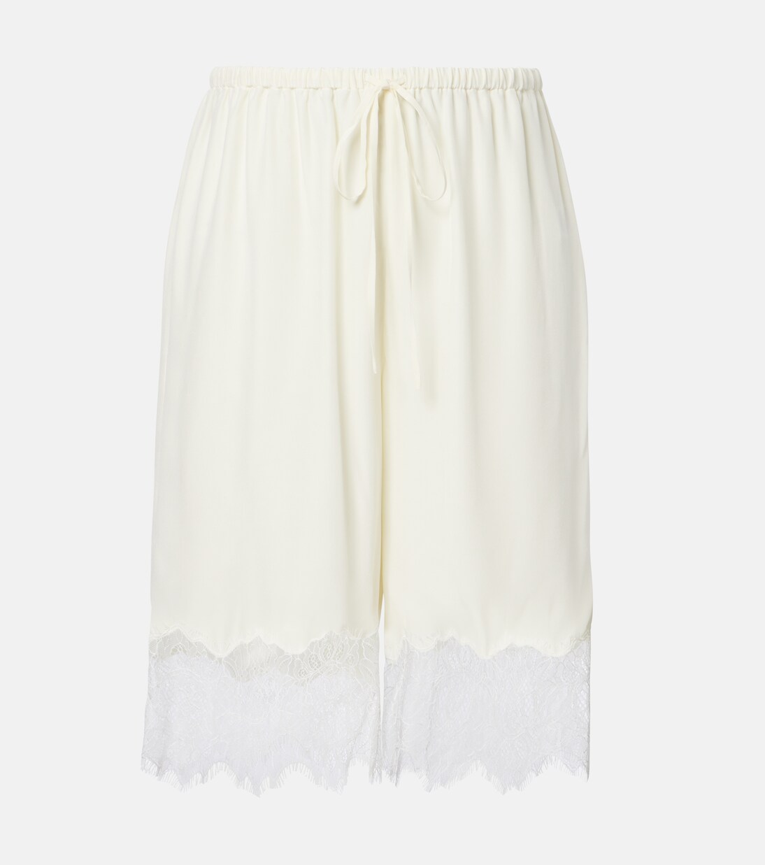 Bermuda-Shorts Verano aus Seidensatin mit Spitze | Staud