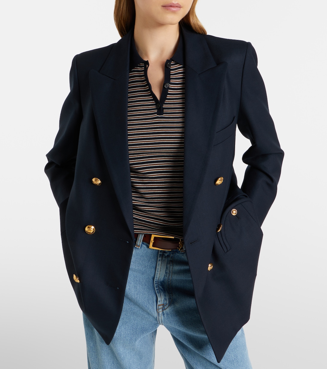 Alcanara Everynight double-breasted virgin wool blazer | Blazé Milano