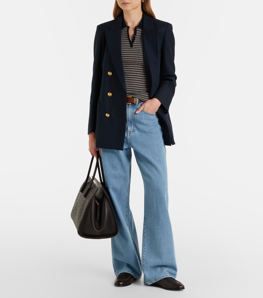 Alcanara Everynight double-breasted virgin wool blazer | Blazé Milano