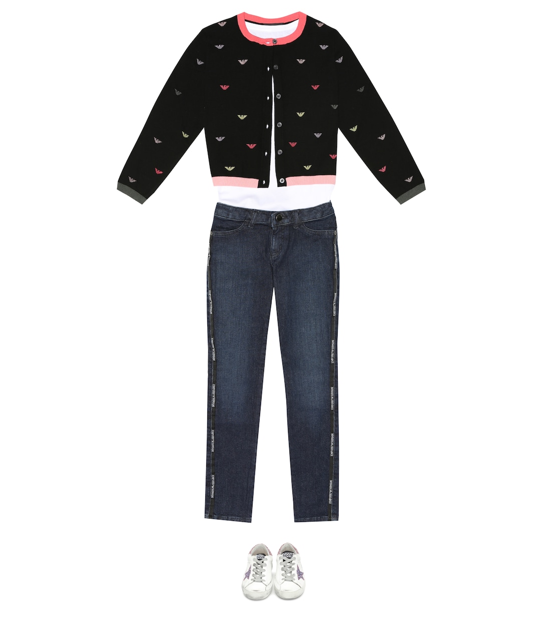 Jeans de algodón con logo | Emporio Armani Kids