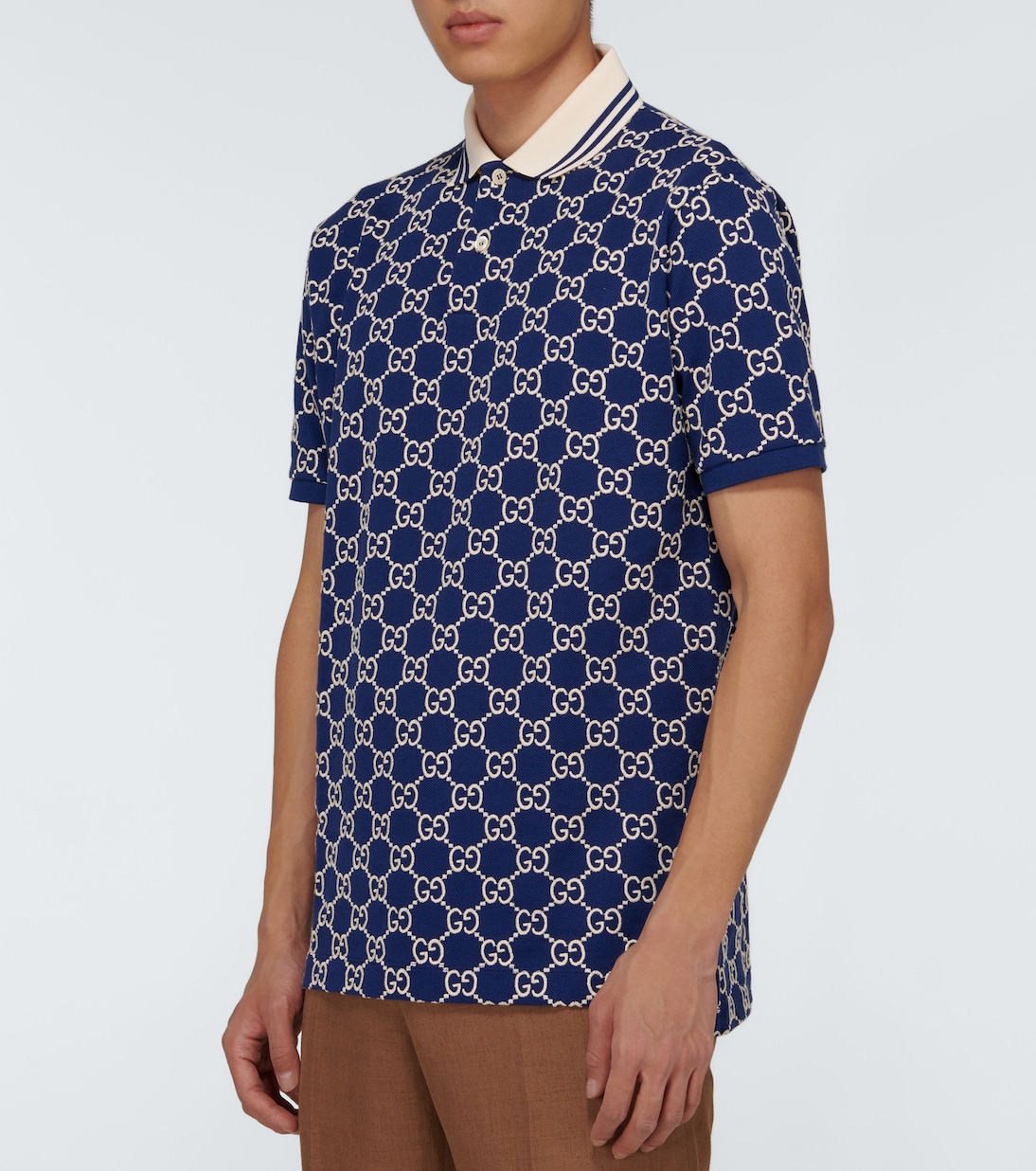 Short-sleeved monogrammed polo | Gucci