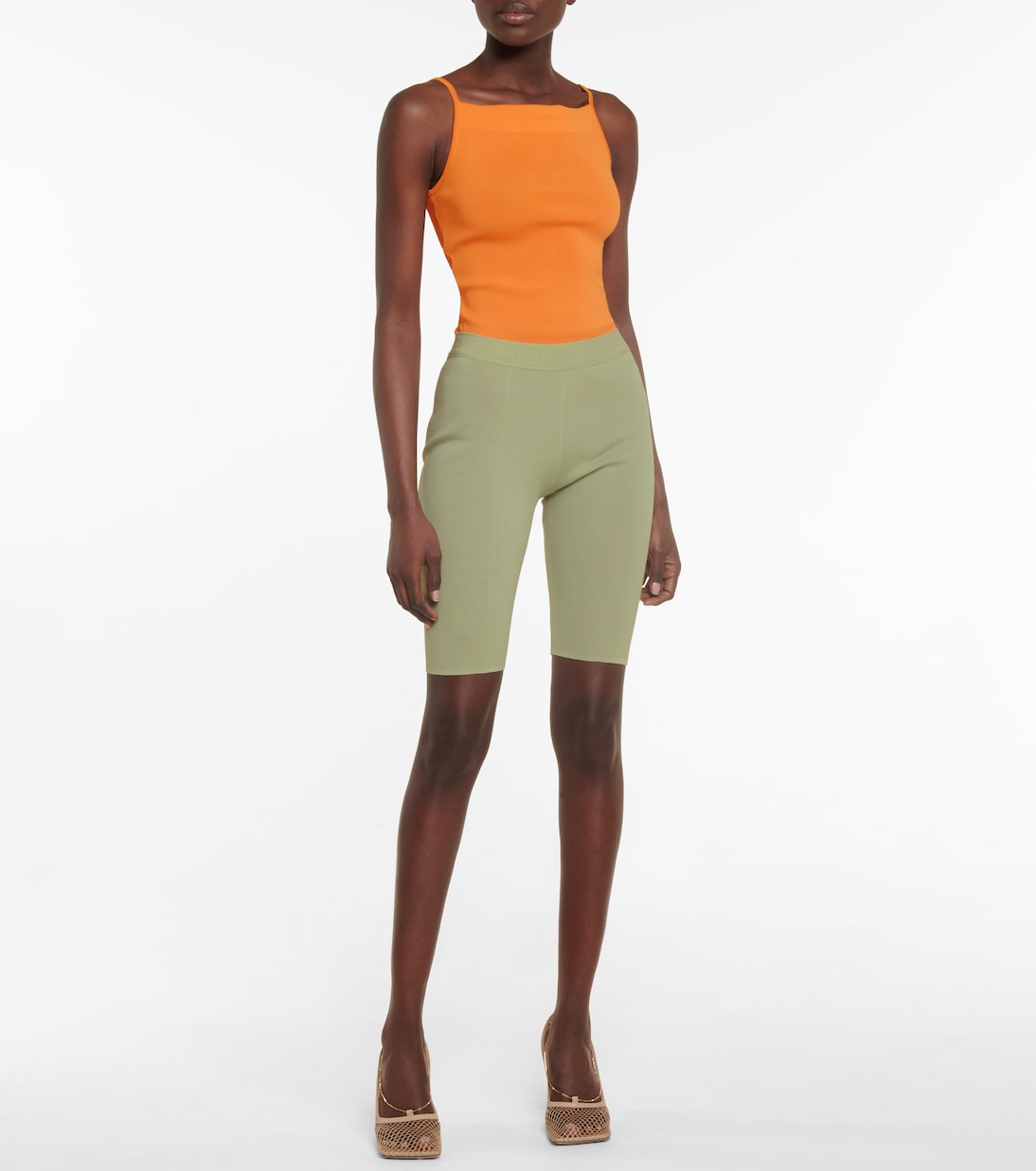 Shorts de punto de tiro alto | LOW CLASSIC