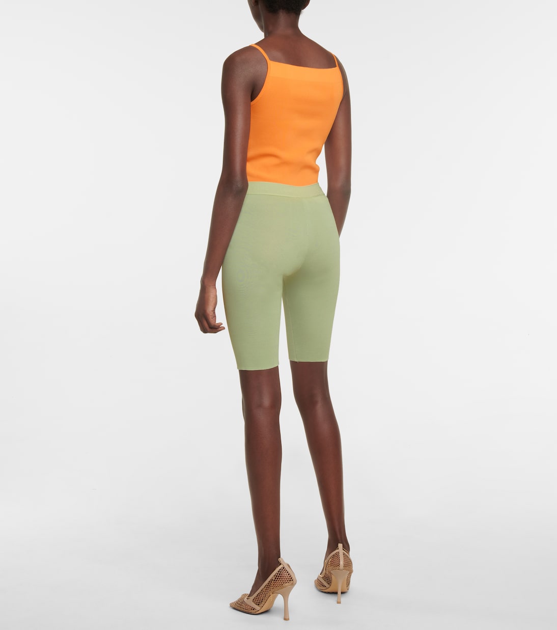 Shorts de punto de tiro alto | LOW CLASSIC