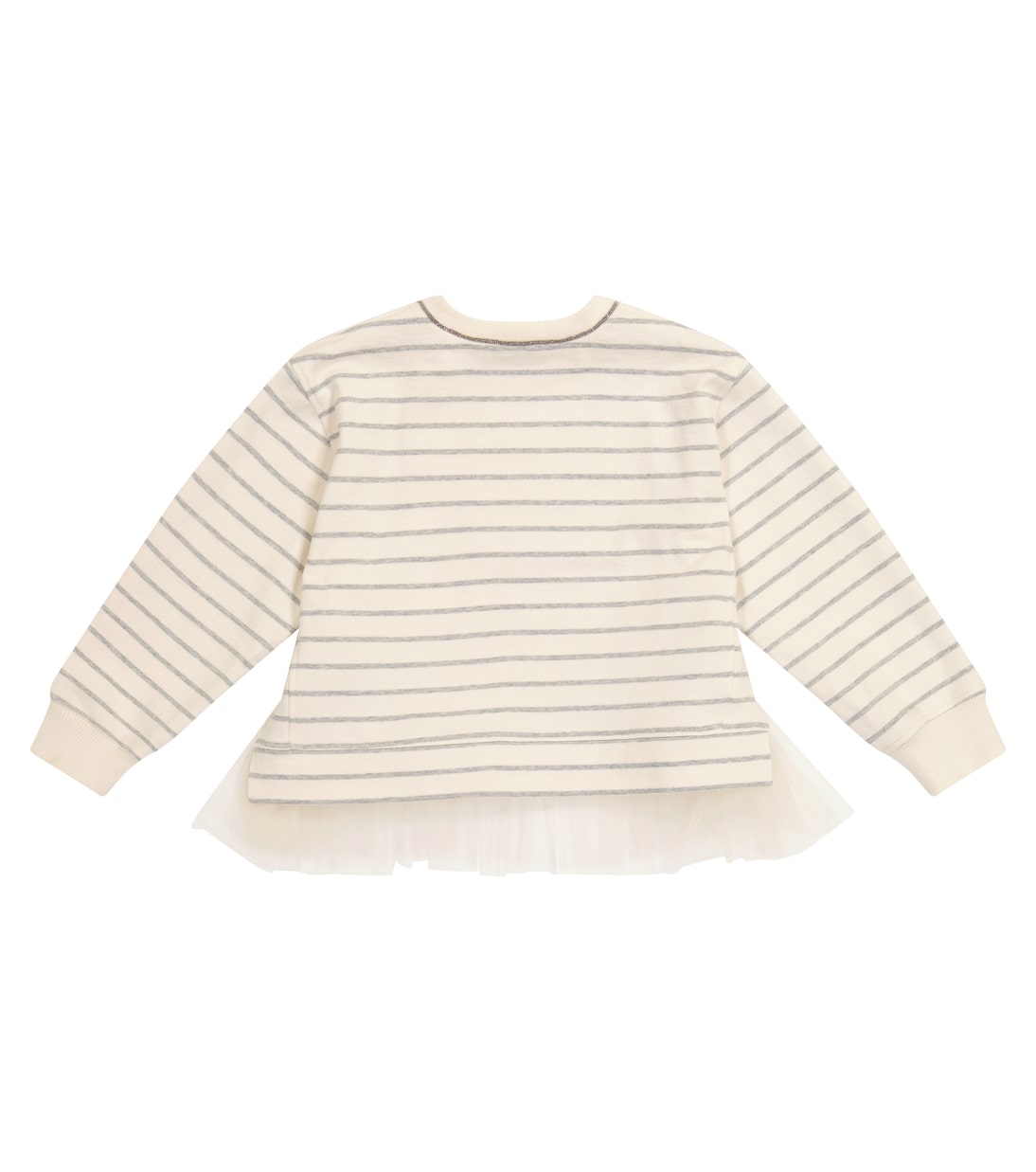 Gestreifter Pullover aus Baumwolle | Brunello Cucinelli Kids