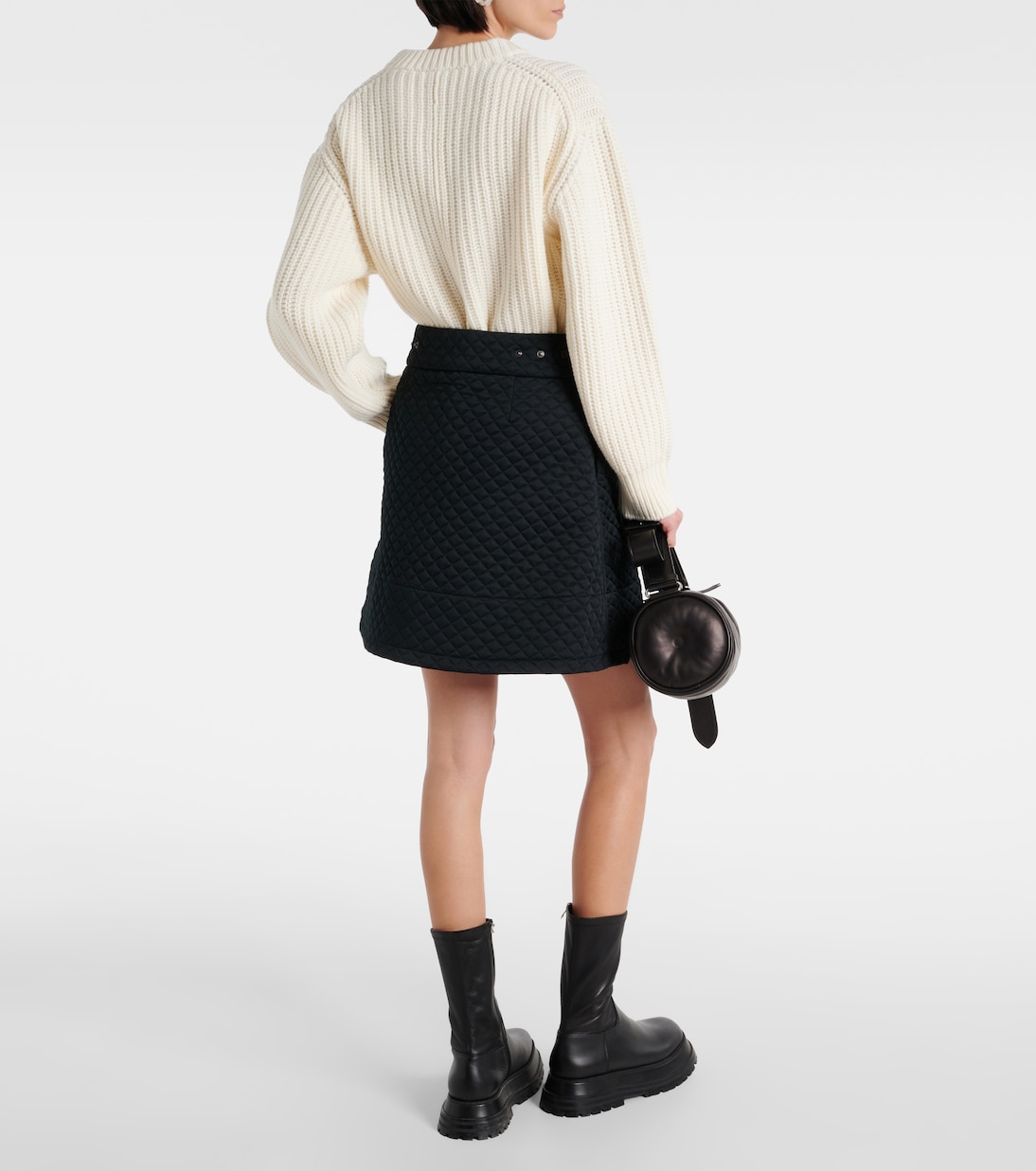 Mini-jupe à taille haute matelassée | Moncler