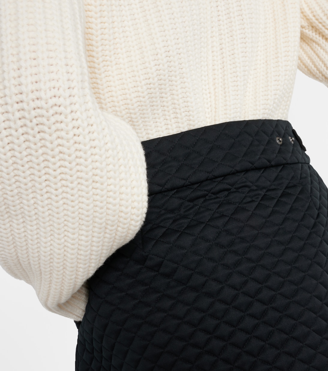 Mini-jupe à taille haute matelassée | Moncler