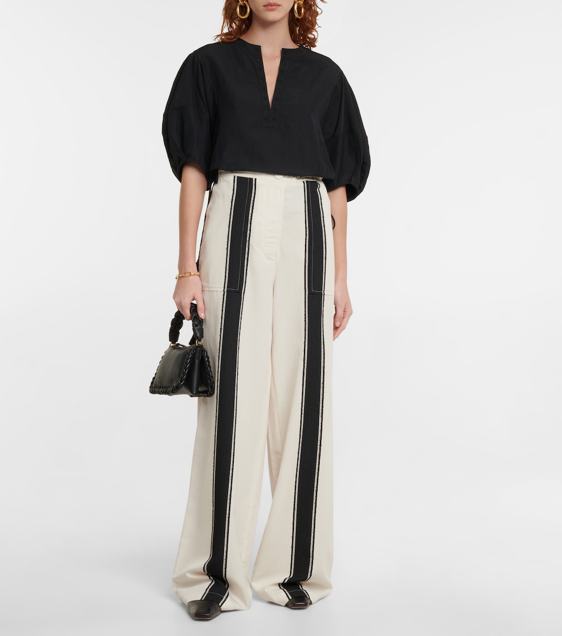 Pantaloni Eleos in crêpe a gamba larga | Altuzarra