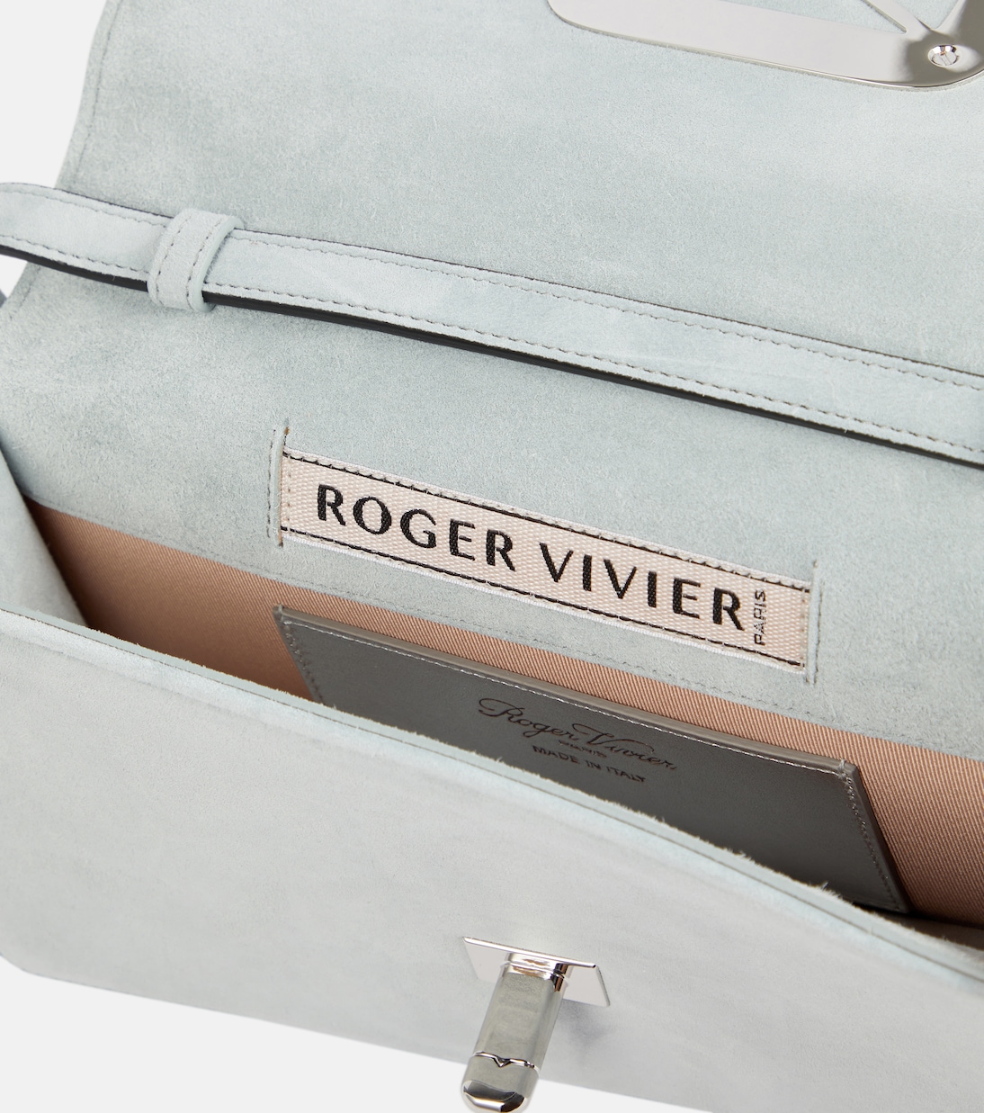Viv' Choc embellished suede shoulder bag | Roger Vivier