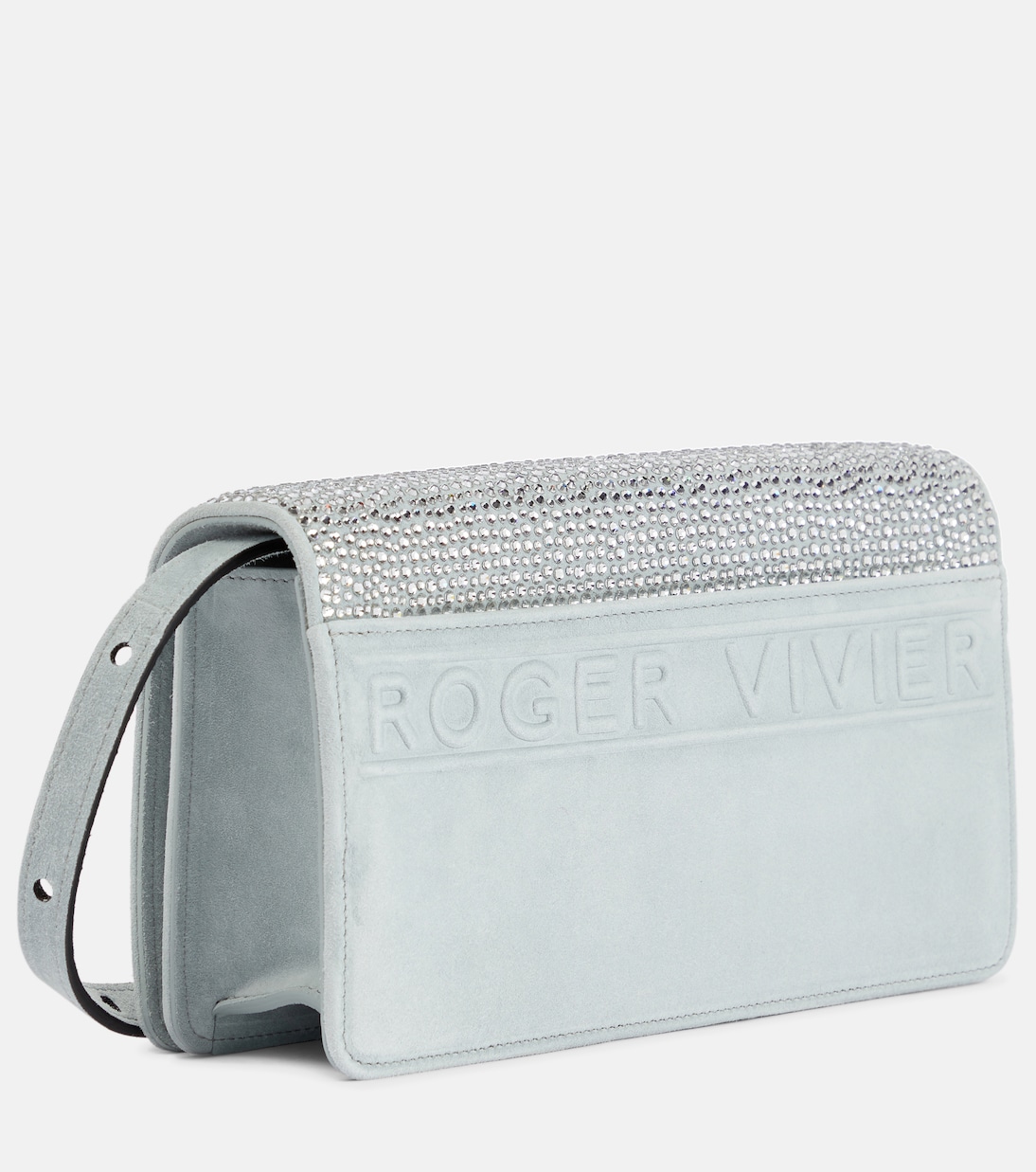 Viv' Choc embellished suede shoulder bag | Roger Vivier