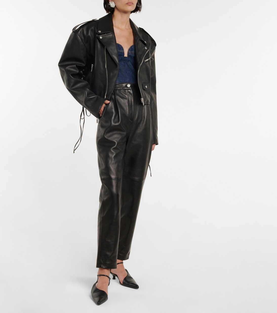 High-Rise-Hose aus Leder | Magda Butrym