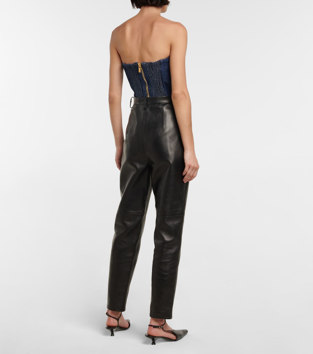 High-Rise-Hose aus Leder | Magda Butrym