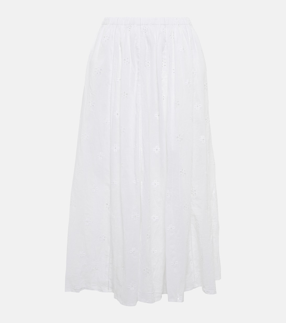 Wynne broderie anglaise midi skirt | Velvet