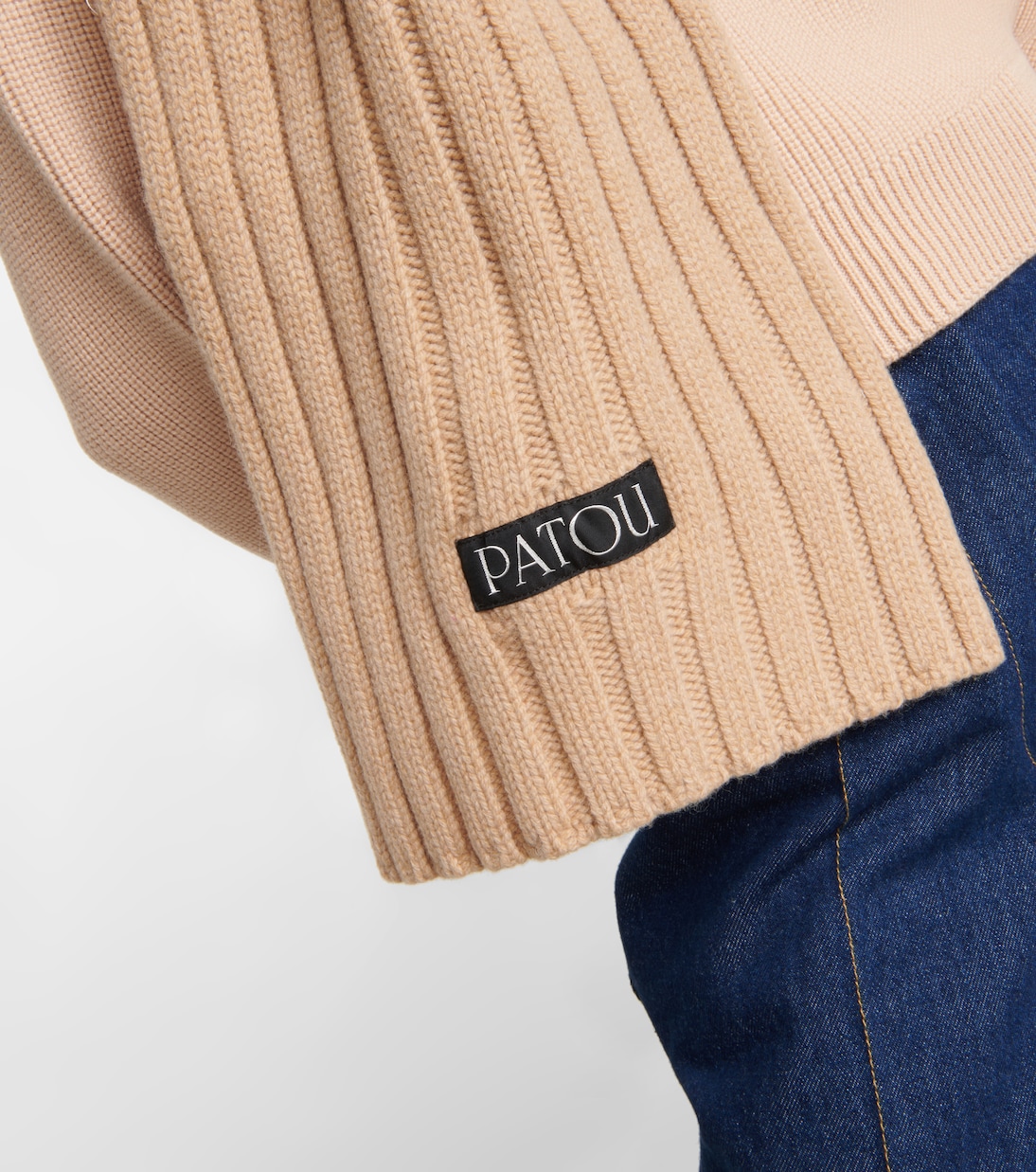 Sciarpa a coste in lana e cashmere | Patou