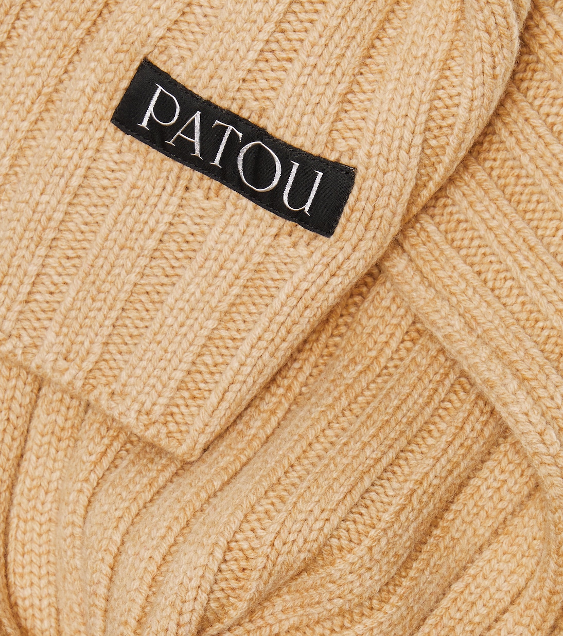 Sciarpa a coste in lana e cashmere | Patou