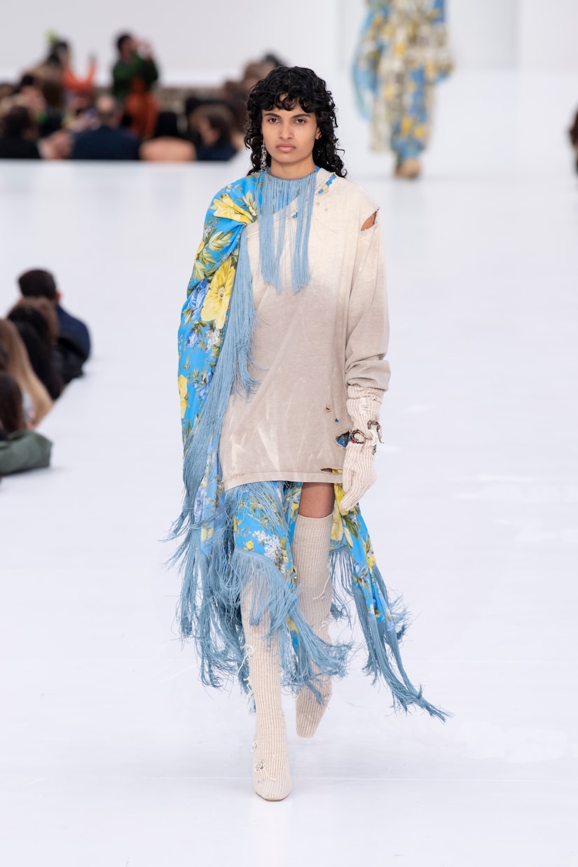 Fringed floral dress | Acne Studios
