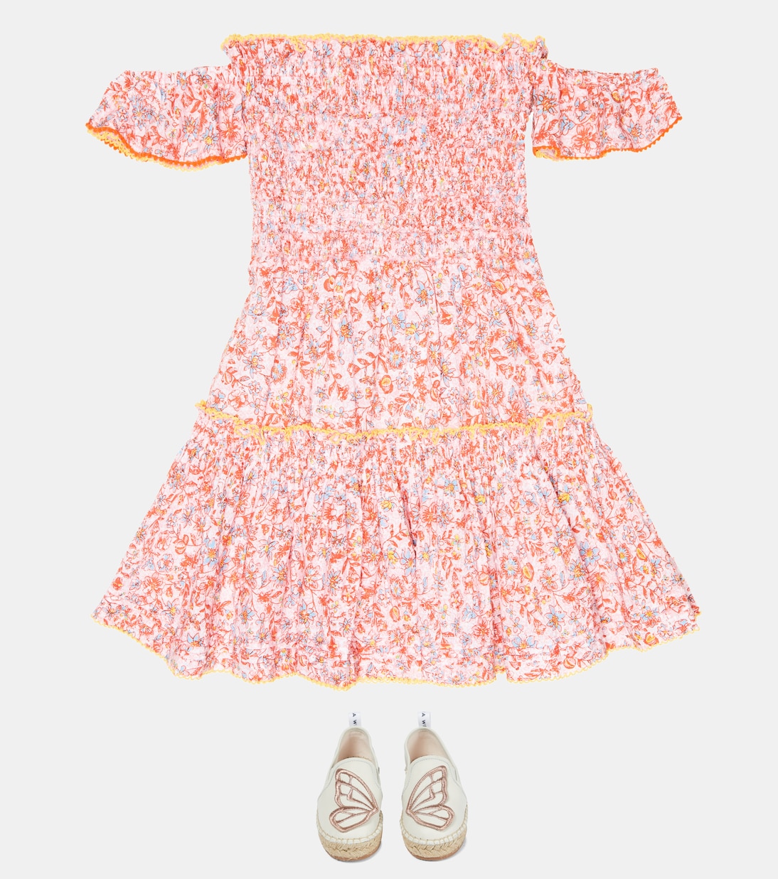 Bedrucktes Kleid Aurora aus Baumwolle | Poupette St Barth Kids