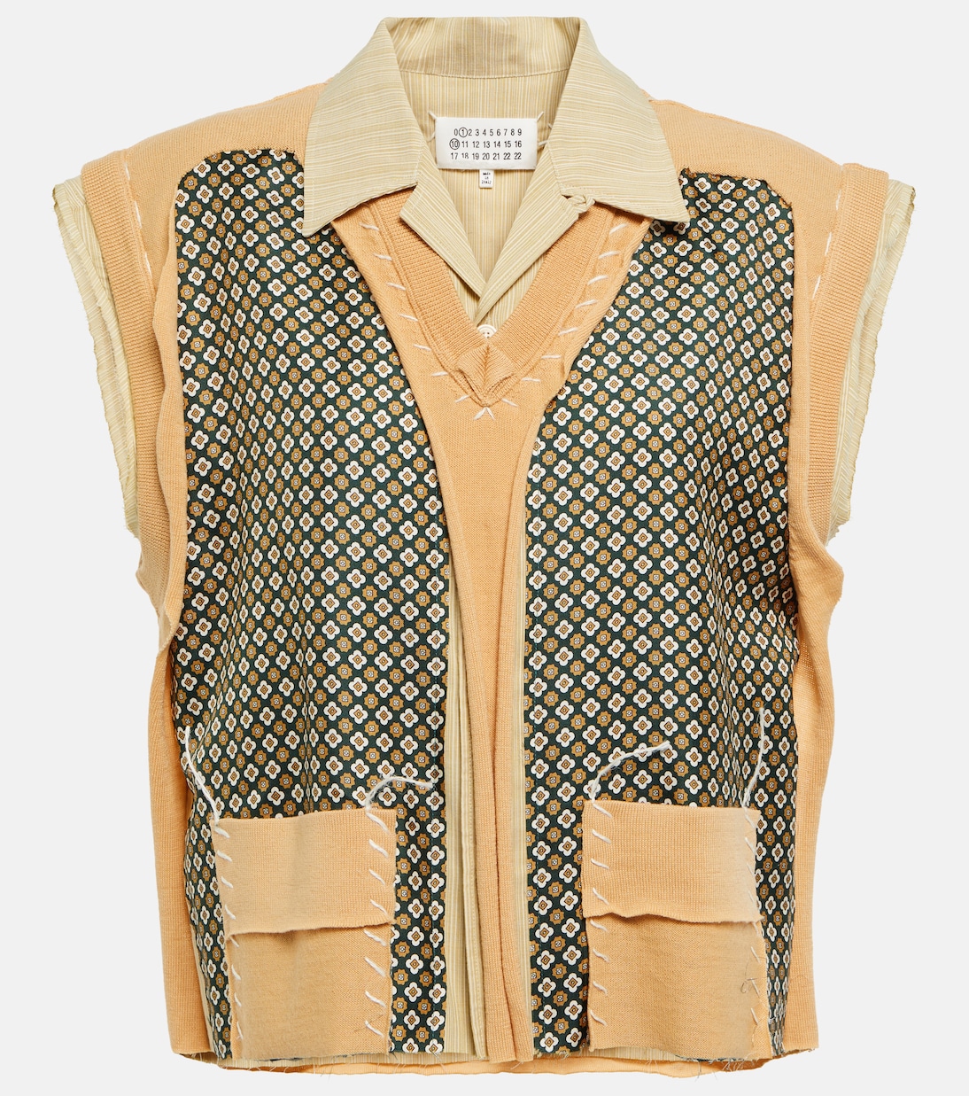 Camicia in cotone e seta con stampa | Maison Margiela