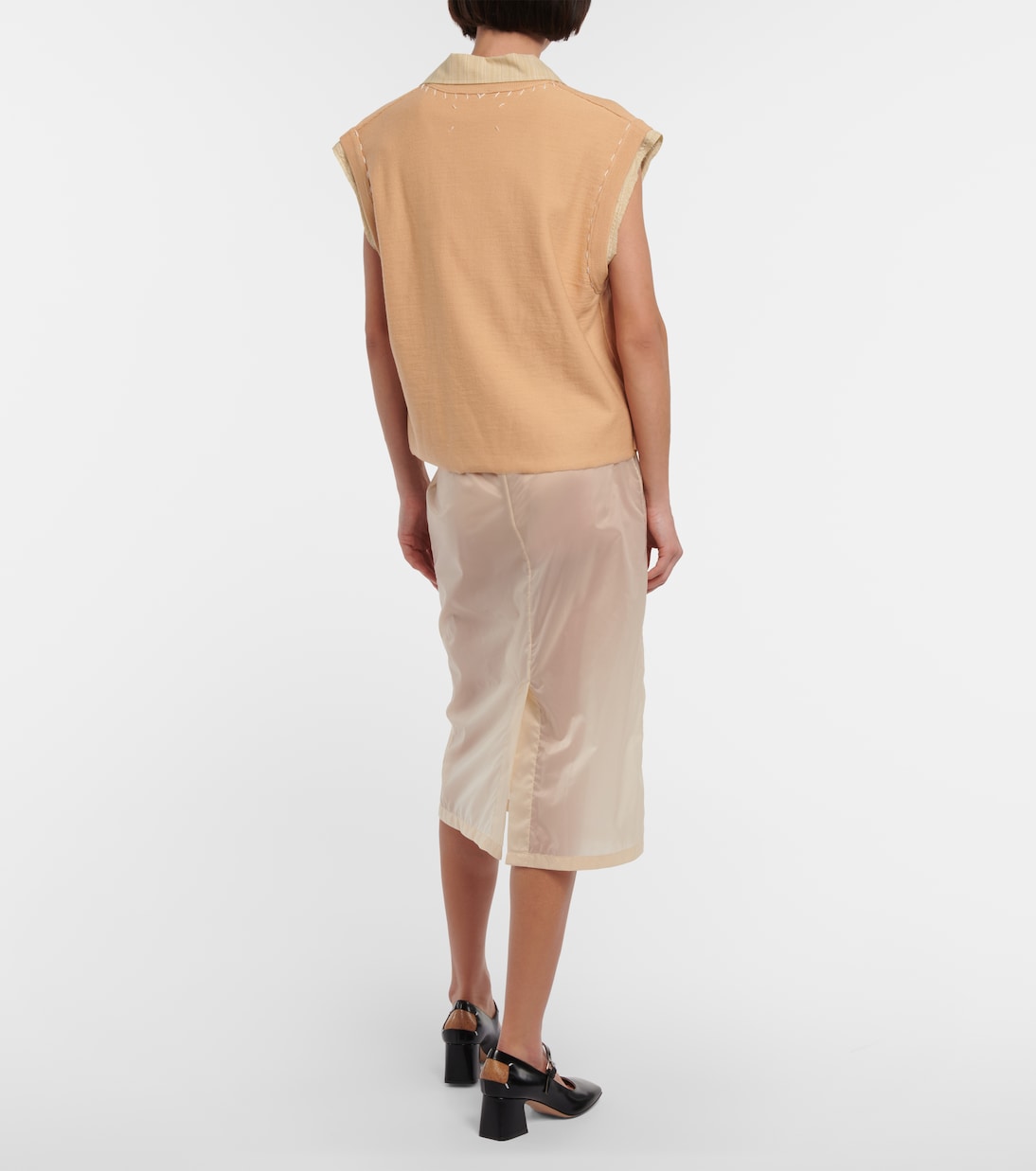 Camicia in cotone e seta con stampa | Maison Margiela