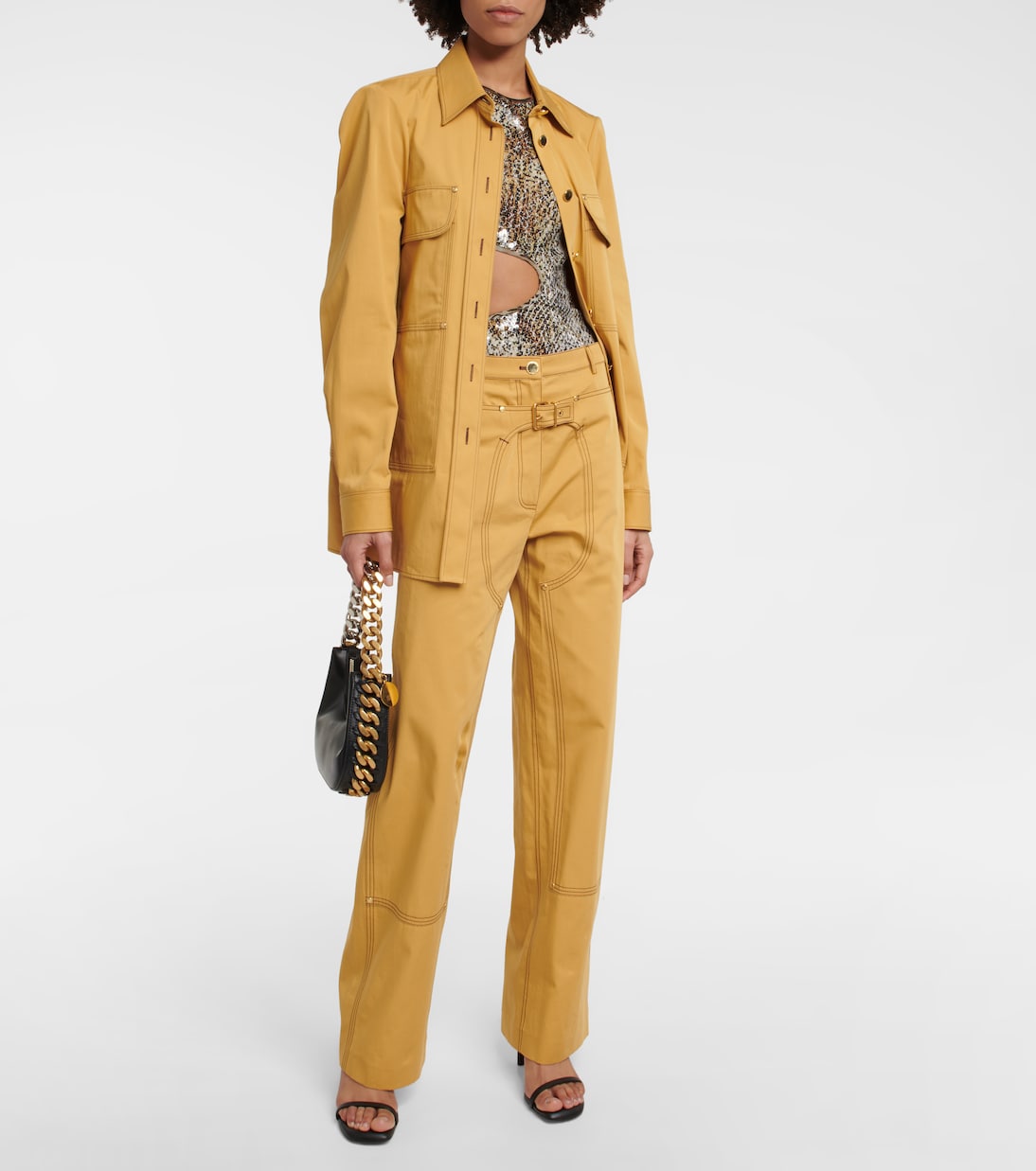 Tank top con cut-out e paillettes | Stella McCartney