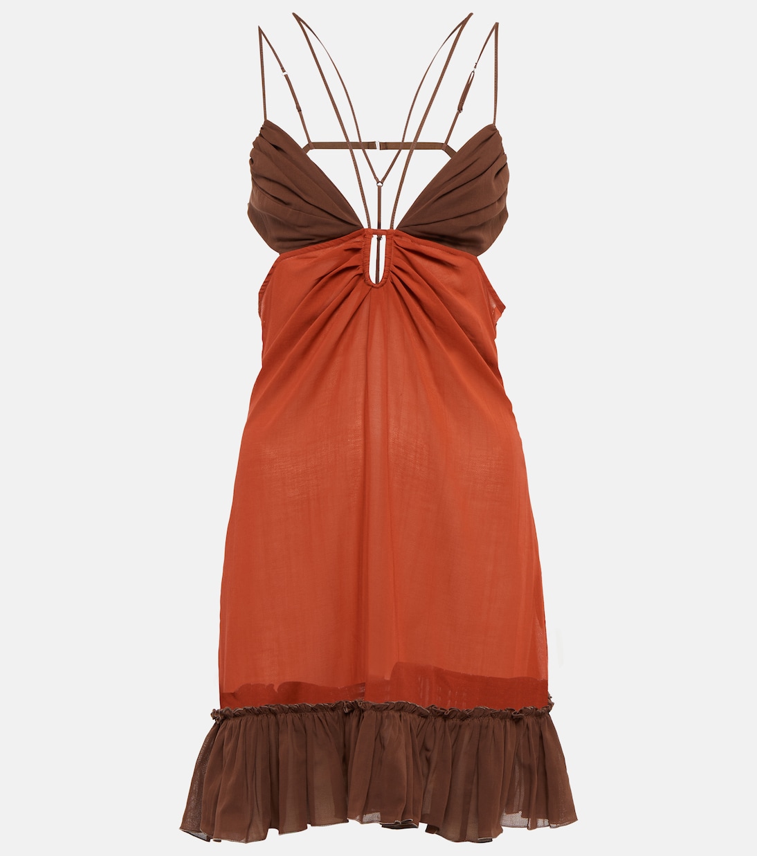 Cutout cotton minidress | Nensi Dojaka