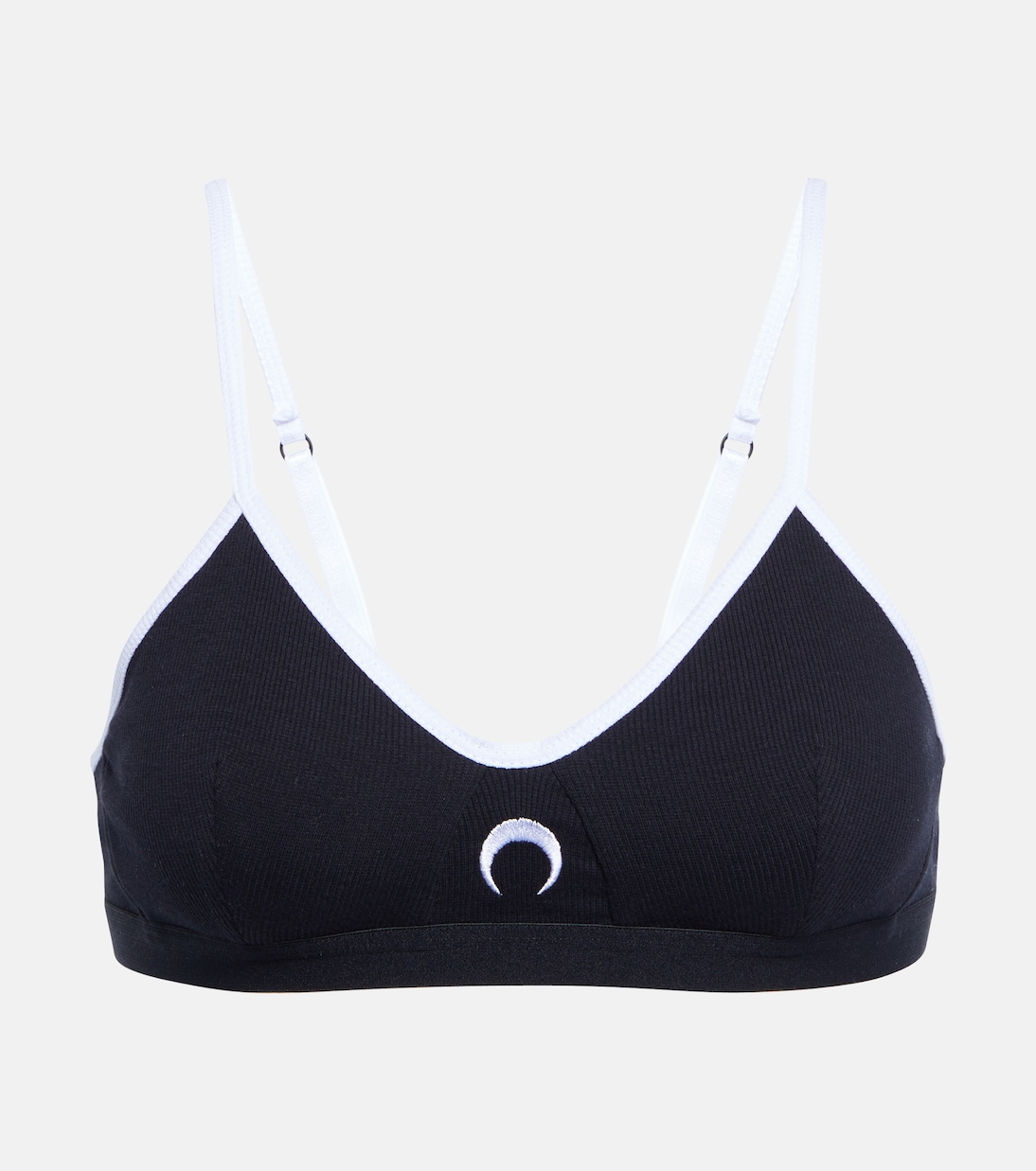 Bralette in misto cotone con logo | Marine Serre