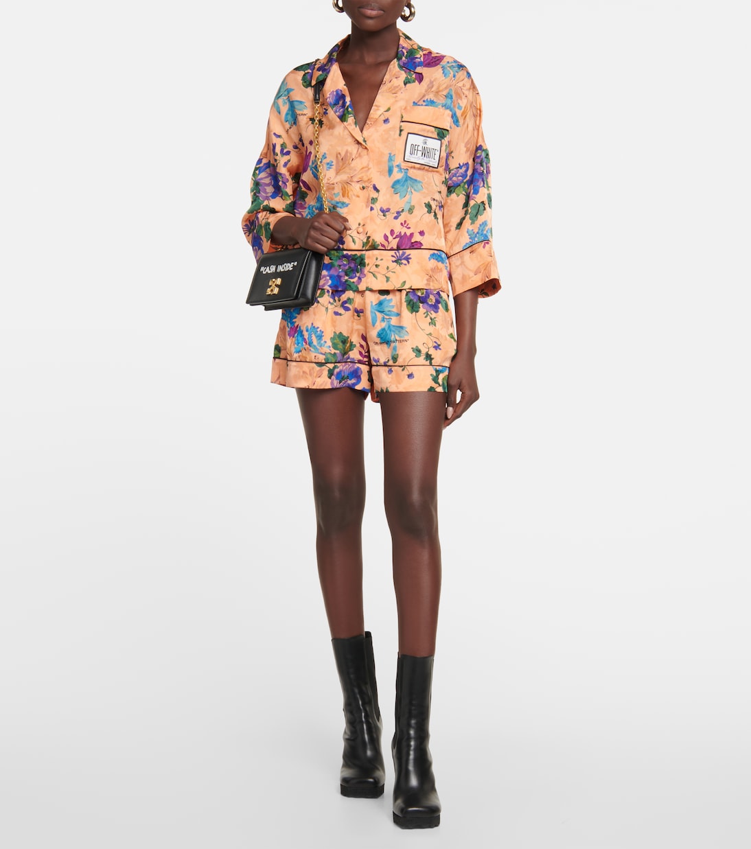 Camicia con stampa floreale | Off-White