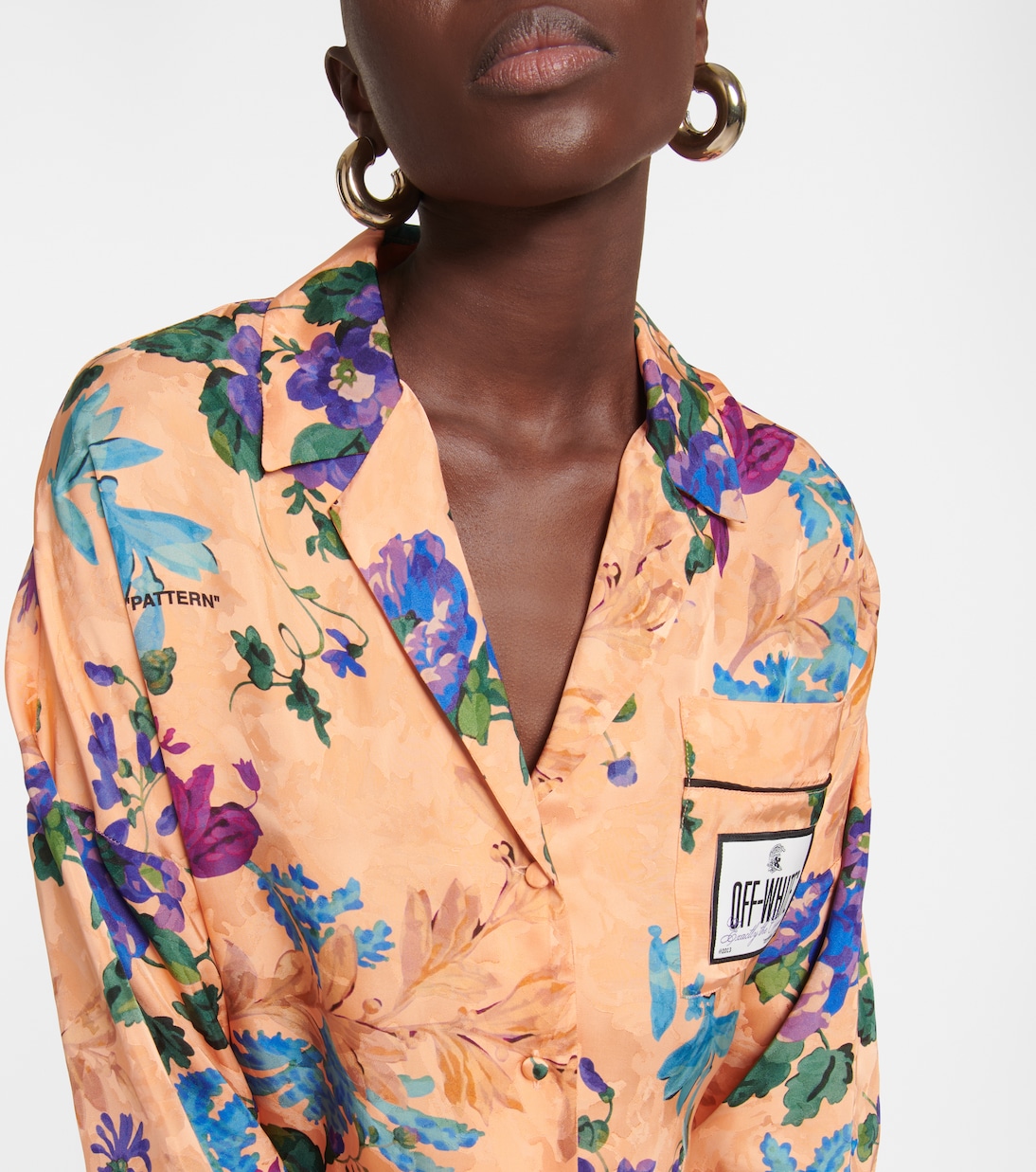 Camicia con stampa floreale | Off-White