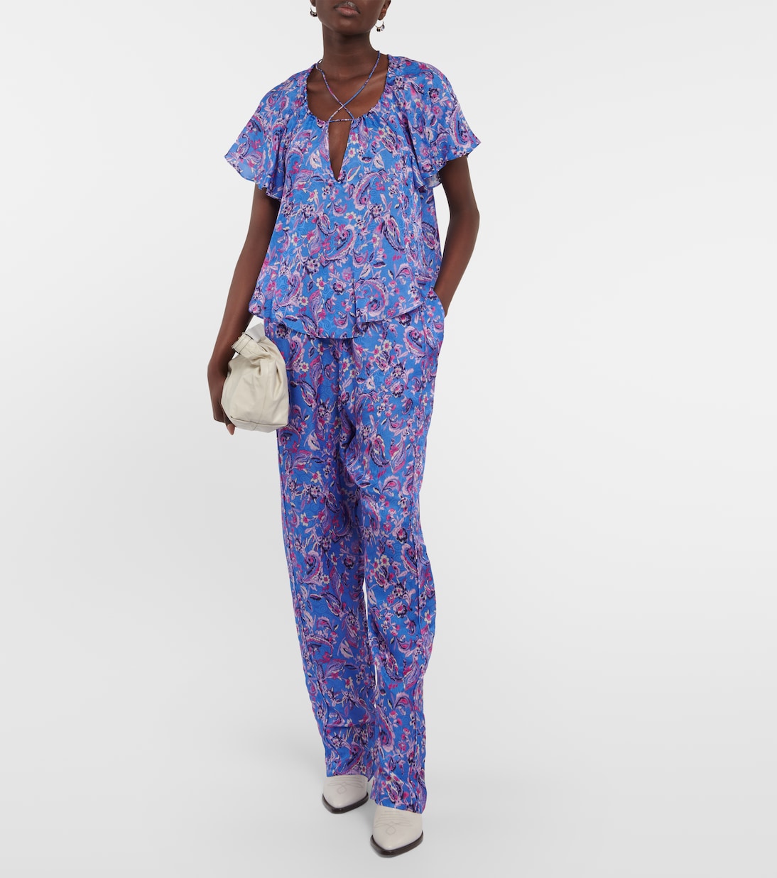 Penelope printed silk-blend top | Isabel Marant