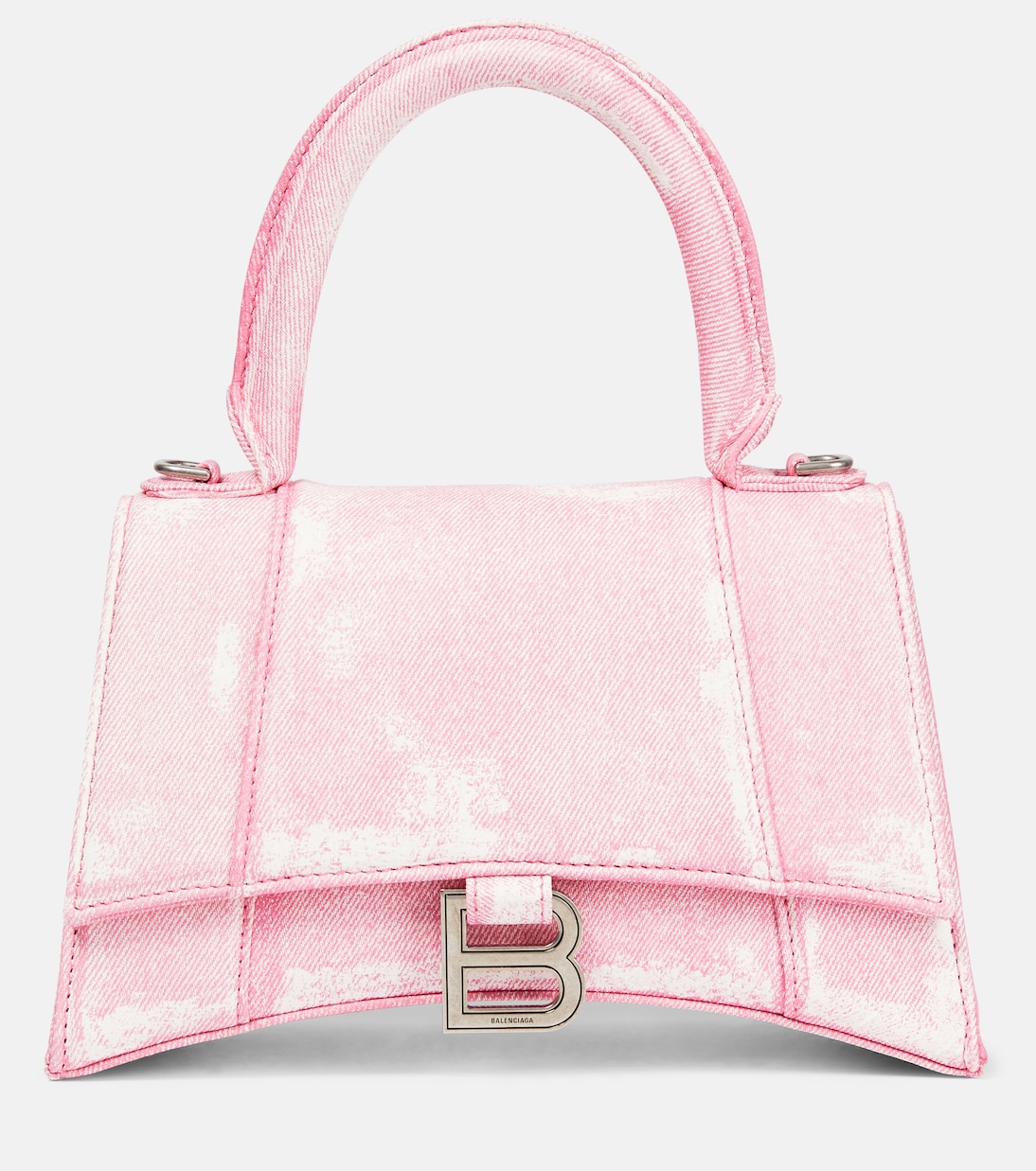Hourglass Small printed leather crossbody bag | Balenciaga