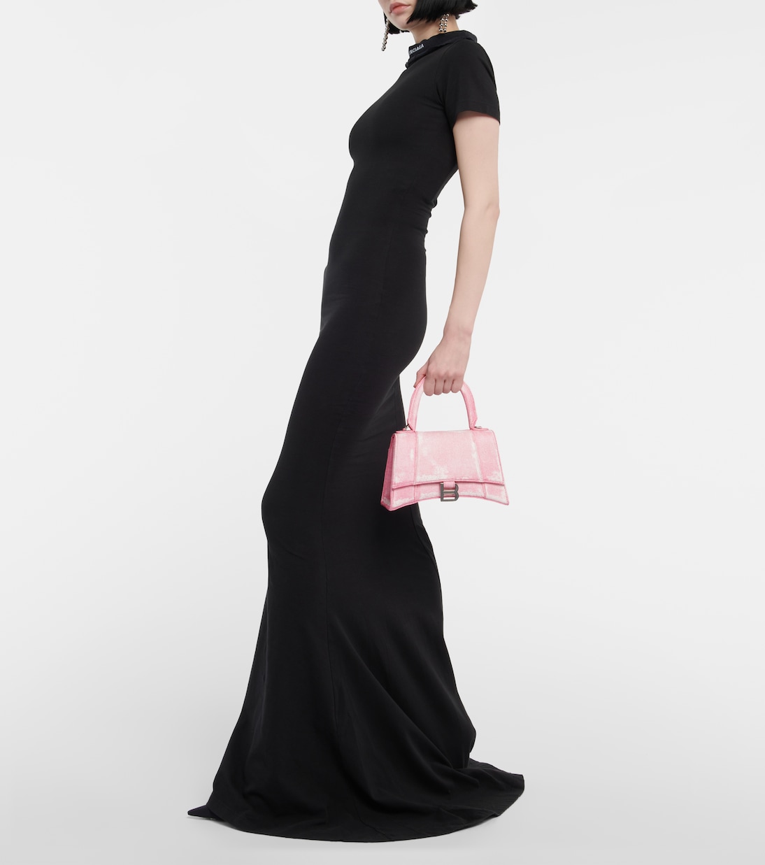 Hourglass Small printed leather crossbody bag | Balenciaga