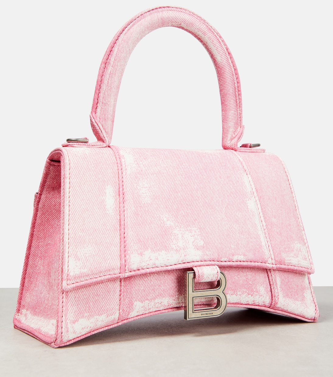 Hourglass Small printed leather crossbody bag | Balenciaga