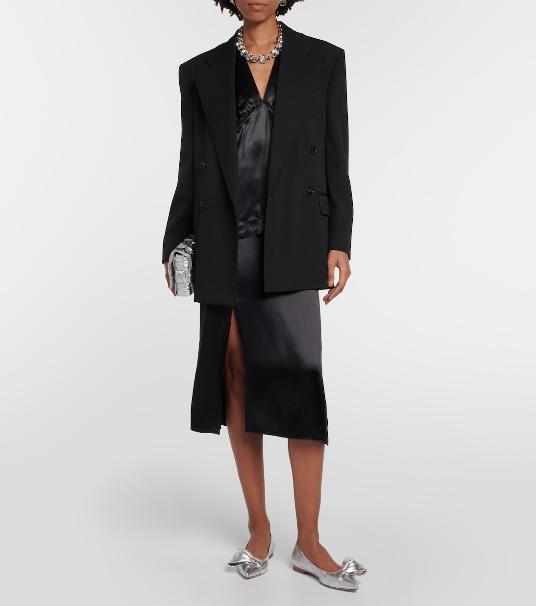 Bow-embellished leather ballet flats | Gianvito Rossi